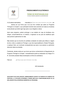 Termo de Responsabilidade - Portal das Comunidades Portuguesas