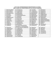 lista dos antimicrobianos registrados pela Anvisa