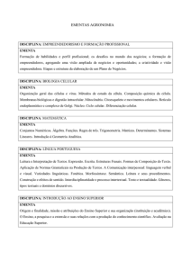 EMENTAS AGRONOMIA DISCIPLINA: EMPREENDEDORISMO E