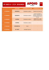 6º ano a – 17/4 segunda