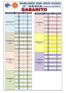 Matemática – Geografia e Filosofia – Sociologia