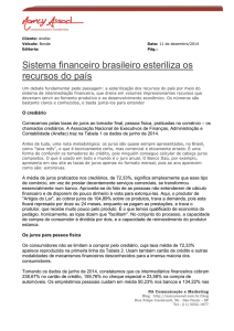 Sistema financeiro brasileiro esteriliza os - Relatório Bienal