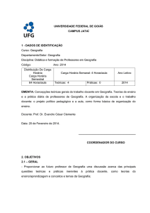 2014/1 - Didática e Formação de Professores em Geografia