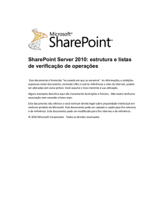 Monitorando o SharePoint - Microsoft Center