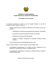 comunicado da 38.ª socm-2016 - Portal do Governo de Moçambique