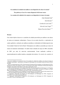 Os caminhos de cuidado das mulheres com diagnóstico de câncer