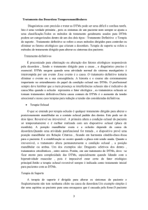 Tratamento das Desordens Temporomandibulares Diagnósticas