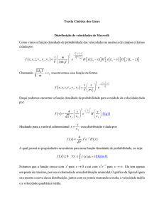 Teoria Cinetica dos gases - Distribuicao de Maxwell