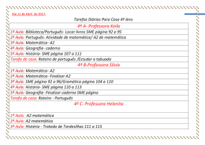 Dia 11 de Abril de 2017. Tarefas Diárias Para Casa 4º Ano 4º A