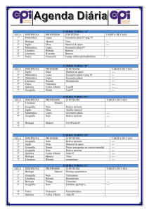 Y` Agenda Diária 3ª SÉRIE TURMA “A” AULA DISCIPLINA