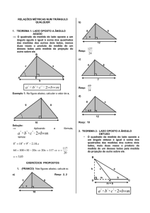 RELAÇÕES MÉTRICAS NUM TRIÂNGULO QUALQUER (32,3