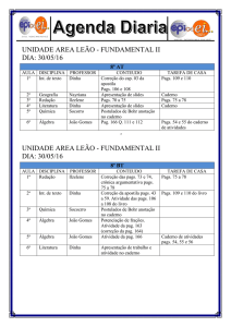 Agenda diaria 8º AT e 8° BT