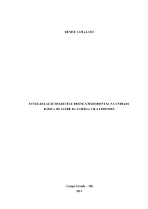 Perfil clínico dos diabéticos entrevistados da UBSF V. Corumbá