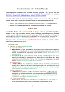 Maus Entendimentos Sobre Perdendo A Salvação O seguinte