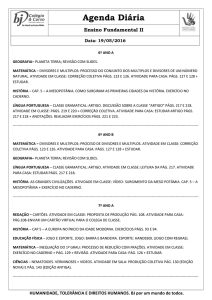 Agenda Diária Ensino Fundamental II