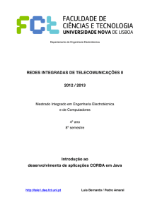 Introdução ao desenvolvimento de aplicações CORBA em Java