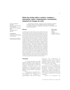 Efeito dos ácidos lático e butírico, isolados e associados, sobre o