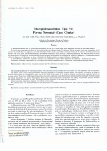 Mucopolissacaridose Tipo VII Forma Neonatal (Caso Clínico)