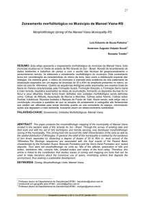 Estudo morfolitologico do município de Manoel Viana-RS