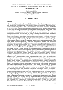 (A FUNÇÃO DA PRECIPITAÇÃO NO CONFORTO DO CLIMA