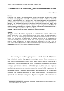 “Legitimação retórica das ações em saúde”: câncer e propaganda