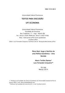 TEXTOS PARA DISCUSSÃO UFF/ECONOMIA