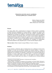 obsolescência do direito autoral e modalidades de licenças