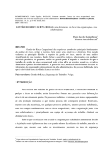 GESTÃO DO RISCO OCUPACIONAL - Revista Interdisciplinar