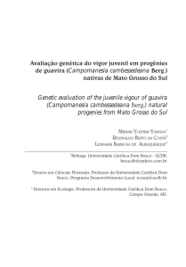 Avaliação genética do vigor juvenil em progênies de guavira