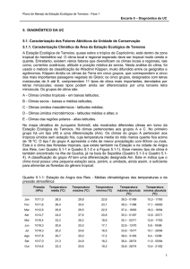 5. DIAGNÓSTICO DA UC 5.1. Caracterização dos Fatores