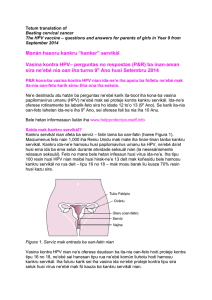 Manán hasoru kankru “kanker” servikál Vasina kontra HPV