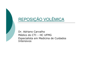 reposição volêmica - Faculdade de Medicina da UFMG