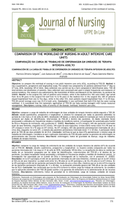 comparison of the workload of nursing in adult intensive care units