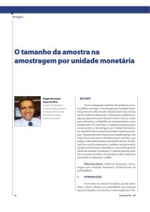 O tamanho da amostra na amostragem por unidade monetária