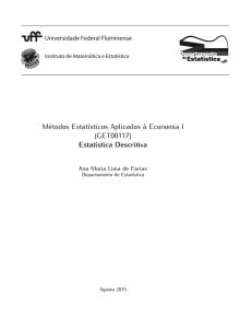 Métodos Estatísticos Aplicados à Economia I (GET00117) Estatística