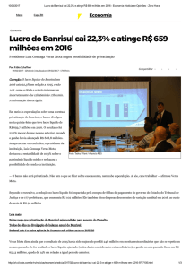 Lucro do Banrisul cai 22,3% e atinge R$ 659 milhões em 2016