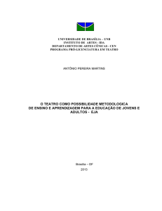 O TEATRO COMO POSSIBILIDADE METODOLOGICA DE ENSINO