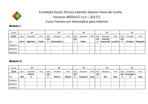 Horário 2017 - Fundação Liberato