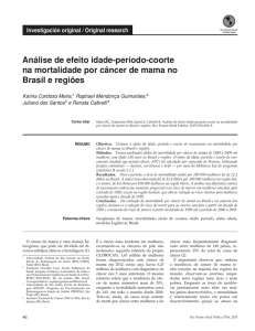 Análise de efeito idade-período-coorte na mortalidade por câncer