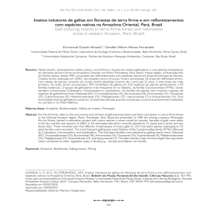 Insetos indutores de galhas em florestas de terra firme e em