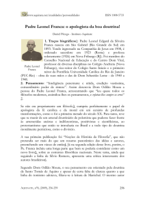 Padre Leonel Franca: o apologista da boa doutrina!