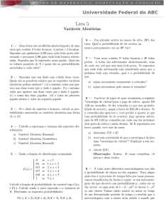 Variáveis Aleatórias - Introdução à Probabilidade e Estatística