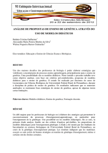 análise de propostas de ensino de genética através do uso de