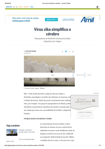 Vírus zika simplifica o cérebro