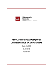 regulamento de avaliação de conhecimentos e competências