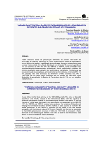 variabilidade temporal da precipitação em municípios