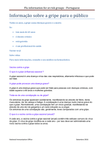 Informação sobre a gripe para o público