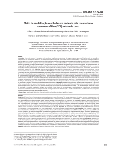 Efeito da reabilitação vestibular em paciente pós traumatismo