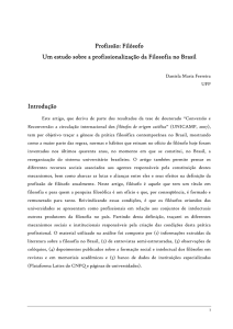 Filósofo. Um estudo sobre a profissionalização da Filosofia no Brasil