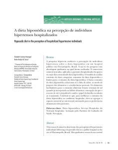 A dieta hiposs&oacute;dica na percep&ccedil;&atilde;o de indiv&iacute;duos hipertensos